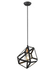 Hedron 1-Light Matte Black Pendant