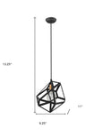 Hedron 1-Light Matte Black Pendant