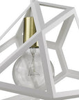 Hedron 1-Light White Pendant