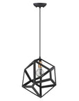 Hedron 1-Light Matte Black Pendant