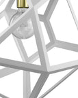 Hedron 1-Light White Pendant