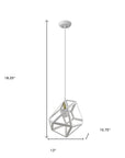 Hedron 1-Light White Pendant