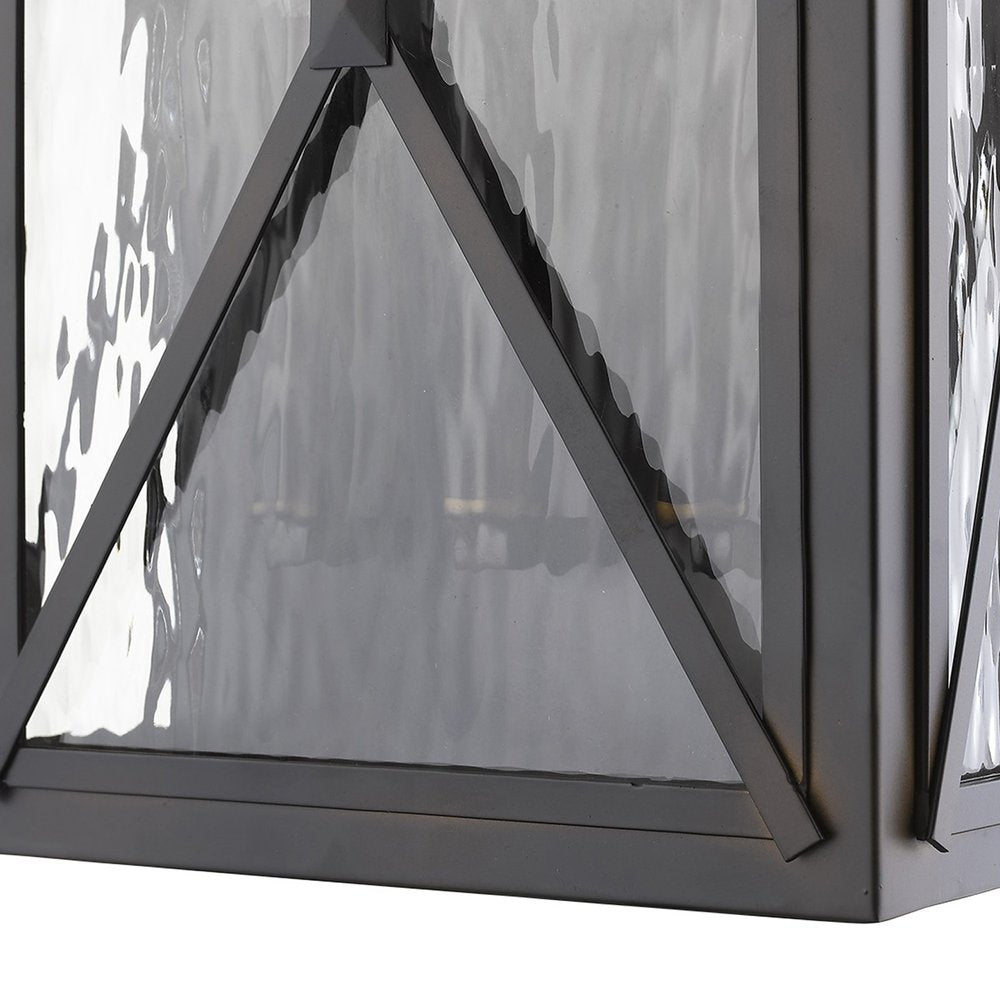 Black And Clear Three Light Transparent Dimmable Outdoor Hanging Lights With Black And Clear Shades