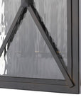 Black And Clear Three Light Transparent Dimmable Outdoor Hanging Lights With Black And Clear Shades