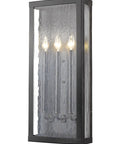 Black And Clear Three Light Transparent Dimmable Outdoor Hanging Lights With Black And Clear Shades