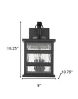 Black And Clear Three Light Transparent Dimmable Outdoor Hanging Lights With Black And Clear Shades