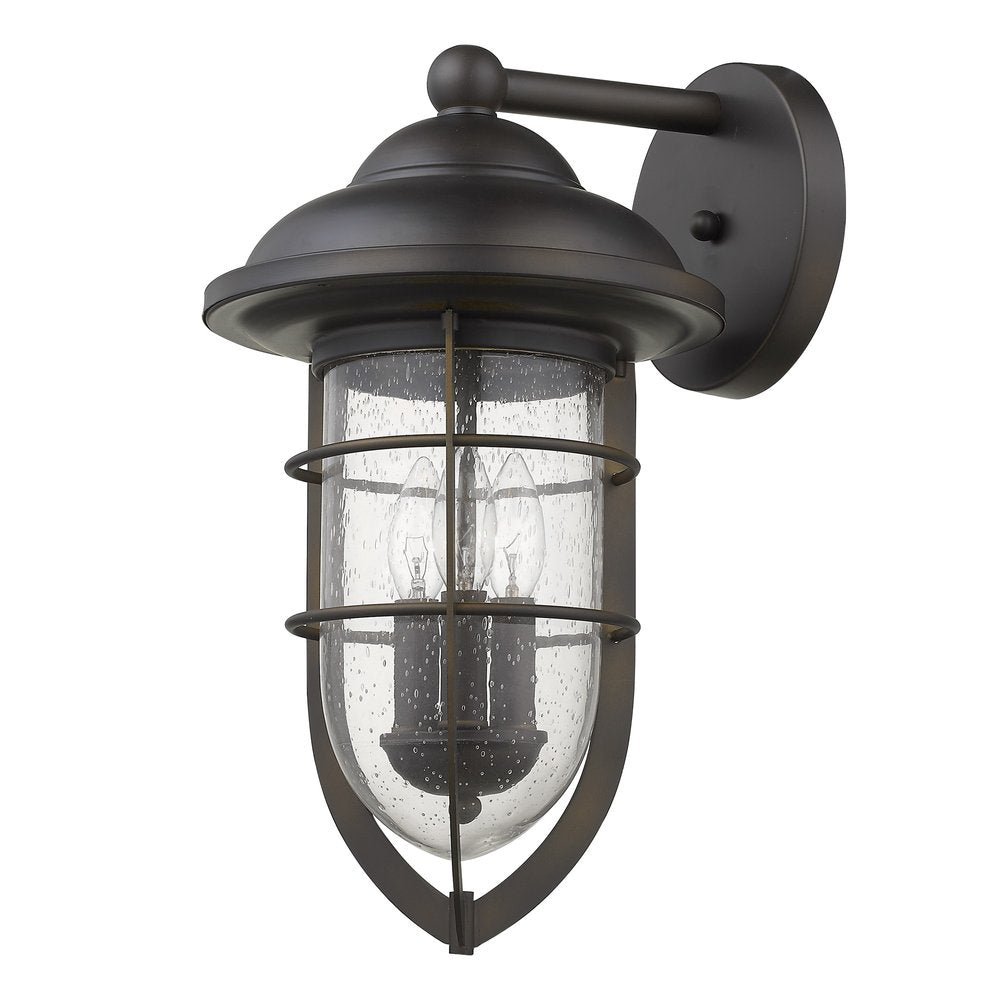 Black And Clear Three Light Seeded Dimmable Outdoor Hanging Lights With Black And Clear Shades