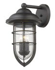 Black And Clear Three Light Seeded Dimmable Outdoor Hanging Lights With Black And Clear Shades