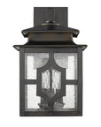 Black And Clear Three Light Seeded Dimmable Outdoor Hanging Lights With Black And Clear Shades