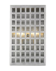 White And Clear Two Light Seeded Dimmable Outdoor Hanging Lights With White And Clear Shades