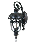 Black And Clear Three Light Seeded Dimmable Outdoor Hanging Lights With Black And Clear Shades