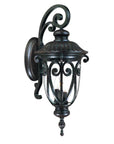 Black And Clear Three Light Seeded Dimmable Outdoor Hanging Lights With Black And Clear Shades