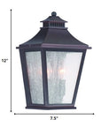 Black And Clear Two Light Frosted Dimmable Outdoor Hanging Lights With Black And Clear Shades