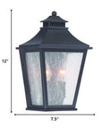 Black And Clear Two Light Frosted Dimmable Outdoor Hanging Lights With Black And Clear Shades
