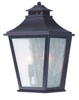 Black And Clear Two Light Seeded Dimmable Outdoor Hanging Lights With Black And Clear Shades