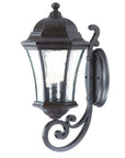 Black And Clear Three Light Hammered Dimmable Outdoor Hanging Lights With Black And Clear Shades