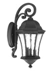 XL Matte Black Tapered Hanging Lantern Wall Light