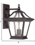 XL Antique Bronze Birdhouse Shape Outdoor Wall Light