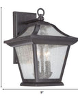 XL Matte Black Birdhouse Shape Outdoor Wall Light