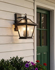 XL Matte Black Birdhouse Shape Outdoor Wall Light