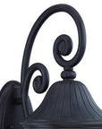 Black And Clear Three Light Frosted Dimmable Outdoor Hanging Lights With Black And Clear Shades