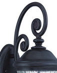 Black And Clear Three Light Seeded Dimmable Outdoor Hanging Lights With Black And Clear Shades