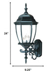 Matte Black Ornamental Lantern Wall Light