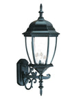 Matte Black Ornamental Lantern Wall Light