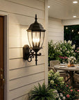 Matte Black Ornamental Lantern Wall Light