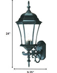 Matte Black Ornamental Carousel Lantern Wall Light