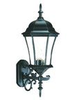Matte Black Ornamental Carousel Lantern Wall Light