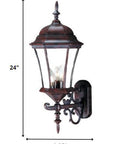 Dark Brown Ornamental Carousel Lantern Wall Light
