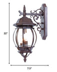 Three Light Dark Brown Hanging Glass Globe Wall Light