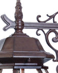 Three Light Dark Brown Hanging Glass Globe Wall Light