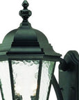Two Light Matte Black Carousel Lantern Wall Light