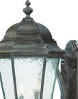 Black And Clear Three Light Hammered Dimmable Outdoor Hanging Lights With Black And Clear Shades
