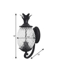Matte Black Pineapple Wall Light