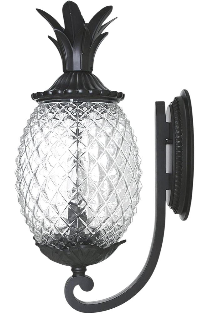 Matte Black Pineapple Wall Light
