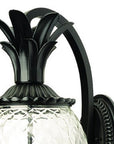 Matte Black Hanging Pineapple Wall Light