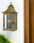 Brass And Clear Two Light Transparent Dimmable Outdoor Hanging Lights With Brass And Clear Shades