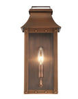 Copper And Clear Transparent Dimmable Outdoor Hanging Light With Copper And Clear Shades