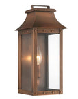 Copper And Clear Transparent Dimmable Outdoor Hanging Light With Copper And Clear Shades