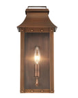 Copper And Clear Transparent Dimmable Outdoor Hanging Light With Copper And Clear Shades