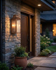 Copper And Clear Transparent Dimmable Outdoor Hanging Light With Copper And Clear Shades