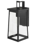 Black Contempo Elongated Outdoor Wall Light