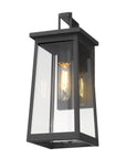 Black Contempo Elongated Outdoor Wall Light