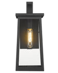 Black Contempo Elongated Outdoor Wall Light