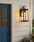 Black Contempo Elongated Outdoor Wall Light