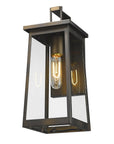 Burnished Bronze Contempo Elongated Outdoor Wall Light