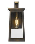 Burnished Bronze Contempo Elongated Outdoor Wall Light